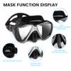 Adult Snorkel Set, Professional Snorkeling Gear Panoramic Anti-Fog Diving Goggles and Dry Snorkel Tempered Glass Scuba Mask for Diving, Snorkeling and Swimming (Black-Silver Set) view 4
