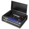 COSTWAY Gun Safe, Quick Access with Biometric Fingerprint Identification & Password & Backup Keys, Heavy-Duty Steel, Pick-Proof Gun safe for 2 Pistols for Home, Auto Open Lid, DOJ Approved view 1