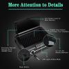 COSTWAY Gun Safe, Quick Access with Biometric Fingerprint Identification & Password & Backup Keys, Heavy-Duty Steel, Pick-Proof Gun safe for 2 Pistols for Home, Auto Open Lid, DOJ Approved view 2