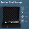 Goplus Gun Safe for 2 Pistols, Handgun Safe with Password & Backup Keys for Quick Access, Auto Open Lid& LED Lights, Pistols safe for Home, DOJ Approved view 4