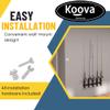 Koova Wall Mount Fishing Rod Holders & Reel Storage | Sturdy Fishing Pole Holders | Steel Rack Fishing Organizers and Storager view 4