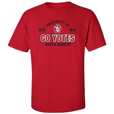 CornBorn South Dakota T Shirts - USD Coyotes Apparel - USD 1862 Go Yotes - Red - Large-Tall