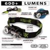 Performance Tool W2647 600 Lumen Rechargeable 2-in-1 Headlamp view 2