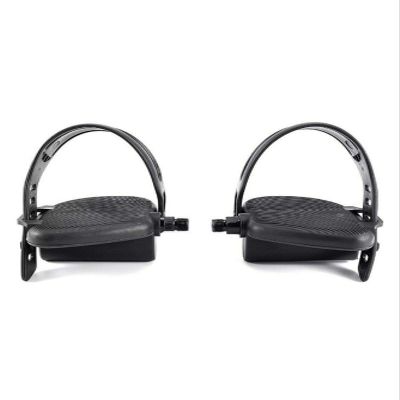 Diamondback Left and Right 9/16 Inch Spindle Pedal Pair Set with Adjustable Straps for Recumbent Exercise Bike, Replacement Pedals for 860 RB Model