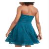 City Studio Womens Lace Glitter Fit & Flare Dress Green 1 view 3