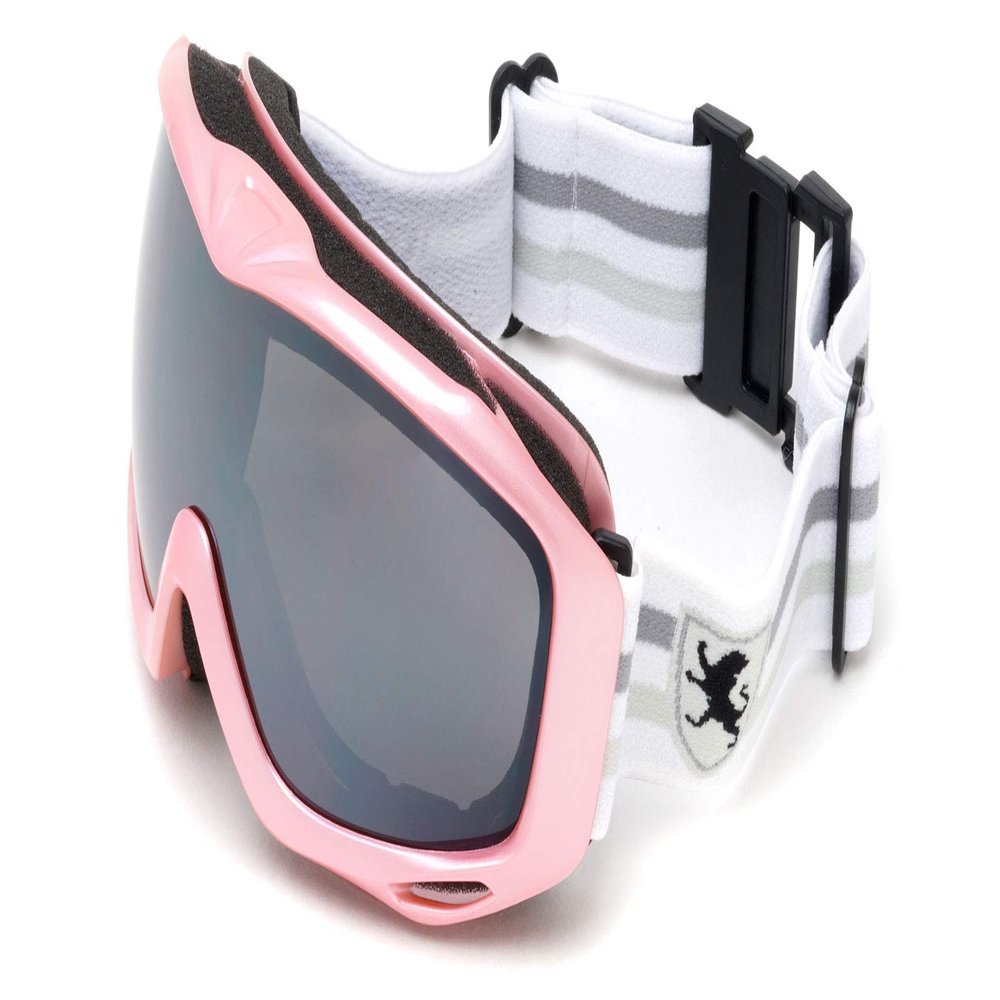 Khan Retro Pink - Adjustable Snow Goggles for winter skiing and snowboard with 100% UV Protection. One size fits all.