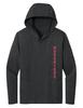 CornBorn Nebraska Omaha Mavericks Tee Shirt - Women's Long Sleeve Hooded Shirt Vertical UNO Mavericks - Black - Large view 1