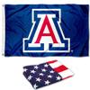 College Flags & Banners Co. University of Arizona Flag and USA Flag Set - 3x5 - Blue view 1