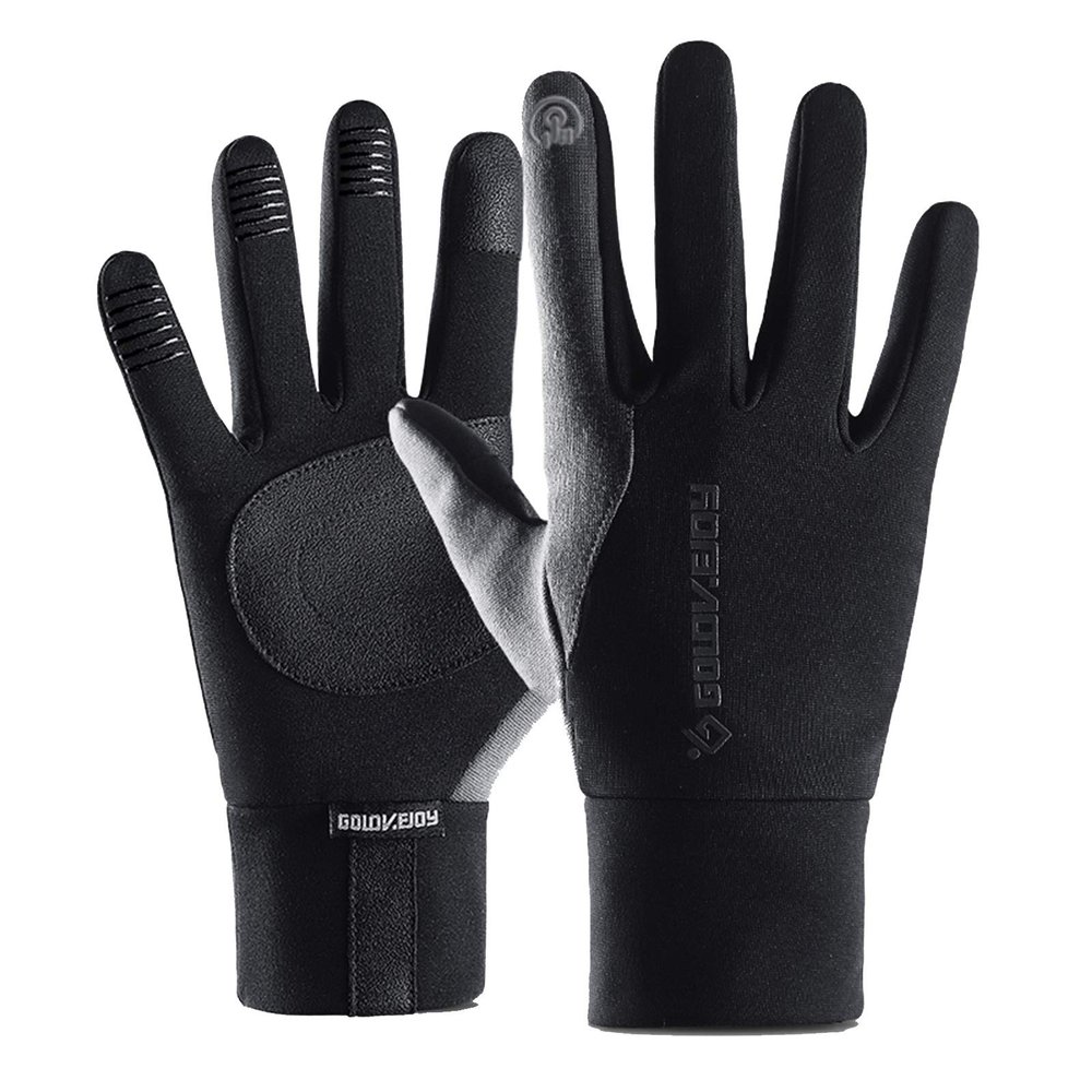 FUFU Gloves Winter Warm Gloves Double Waterproof Windproof with Touchscreen Function Cycling Gloves for Daily Use,Gardening (Color : Grey)
