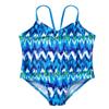 renvena Kids Girls One Piece Printing Bikini Swimwear Swimsuit Romper Sunsuit Summer Bathing Suit Lake_Blue 4 view 3