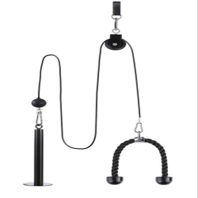 qiuqiu Pull Down Machine Cable Pulley System Arm Blaster Hand Strength Equipment Pulley System Fitness DIY Loading Pin Lifting Triceps Rope Machine Home Gym Sports Accessories