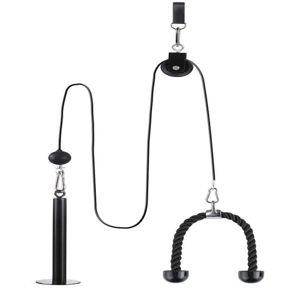 qiuqiu Pull Down Machine Cable Pulley System Arm Blaster Hand Strength Equipment Pulley System Fitness DIY Loading Pin Lifting Triceps Rope Machine Home Gym Sports Accessories