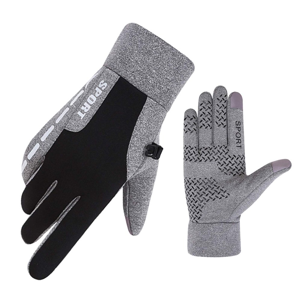 FUFU Gloves Touch Screen Anti-Slip Grip Knit Gloves with Lightweight Soft Liner Gloves for Running, Walking, Riding, Working Outdoor (Color : B)