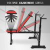 XioNiu Adjustable Folding Weight Bench,Strength Training Bench for Full Body Workout,Fitness Barbell Rack and Weight Bench for Home Gym (Red) view 3