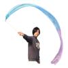 Winged Sirenny 98" Hand Painted Flowy Silk Ribbon Streamer with Rods, Church Liturgical Praise, Worship Adoration Dance Ribbon Banner (Pastel (Turquoise-Blue-Purple)) view 1