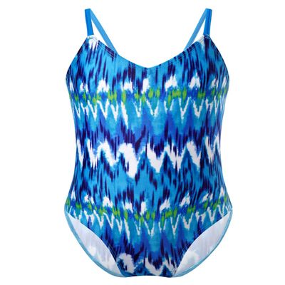 renvena Kids Girls One Piece Printing Bikini Swimwear Swimsuit Romper Sunsuit Summer Bathing Suit Lake_Blue 3T