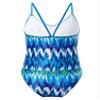 renvena Kids Girls One Piece Printing Bikini Swimwear Swimsuit Romper Sunsuit Summer Bathing Suit Lake_Blue 3T view 2