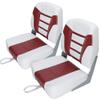 MSC Fishing Folding Boat Seats,One Pair Pack (S104 White/Red) view 1