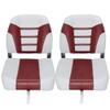 MSC Fishing Folding Boat Seats,One Pair Pack (S104 White/Red) view 2