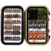 Wifreo Fly Fishing Flies Assortment with Waterproof Fly Box, 64pcs with Dry/Wet/Nymph/Streamer Flies, Trout/Bass/Panfish/Salmon Fishing Flies view 1
