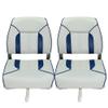 MSC Fishing Folding Boat Seats,One Pair Pack (S103 White/Blue) view 2