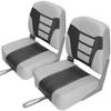 MSC Fishing Folding Boat Seats,One Pair Pack (S104 Light Grey/Dark Grey) view 1