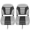 MSC Fishing Folding Boat Seats,One Pair Pack (S104 Light Grey/Dark Grey) view 2