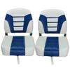 MSC Fishing Folding Boat Seats,One Pair Pack (S104 White/Blue) view 2