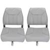 MSC Fishing Folding Boat Seats,One Pair Pack (S103 Gray/Gray) view 2