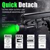 COSMOING 400 Yards Green LED Gun Flashlight Tactical Rail Mounted with Quick Release, Fits Glock Taurus Ruger Springfield H&K S&W view 3