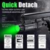 COSMOING 400 Yards Green LED Gun Flashlight Tactical Rail Mounted with Quick Release, Fits Glock Taurus Ruger Springfield H&K S&W view 2