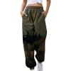 Nutteri Women Jogger Sweatpants Mountain Treetop Scenery Print Lounge Trousers High Waist Sporty Gym Athletic Fit Pants with Pockets (Army Green, L) view 1