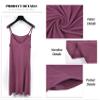 MISFAY Women's Summer Spaghetti Strap Casual Swing Tank Beach Cover Up Dress with Pockets (Mauve,3XL) view 4