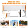 Portable Badminton Net Set, Adjustable Height Tennis Net, Kids Volleyball,Soccer Net Easy Setup Nylon Sports Net with Poles for Backyard, Indoor, Outdoor, Beach (Black/Orange, 10FT) view 2