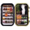 Wifreo 120pcs Fly Fishing Flies Assortment, Trout, Bass, Panfish, Salmon Flies with Waterproof Fly Box view 1