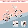BABY JOY Girls Bike, 12 14 16 18 Kids Bike for 3-8 Years Old with Training Wheels, Adjustable Seat & Handlebar, Handbrake & Coaster Brake, Children Bicycle (18 Inch W/Kickstand, Pink) view 3