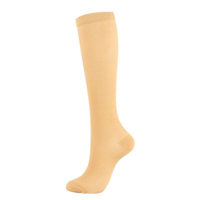 TTAO Women Men Compression Socks Sport Knee High Stockings For Circulation Running Medical and Cycling Nude S