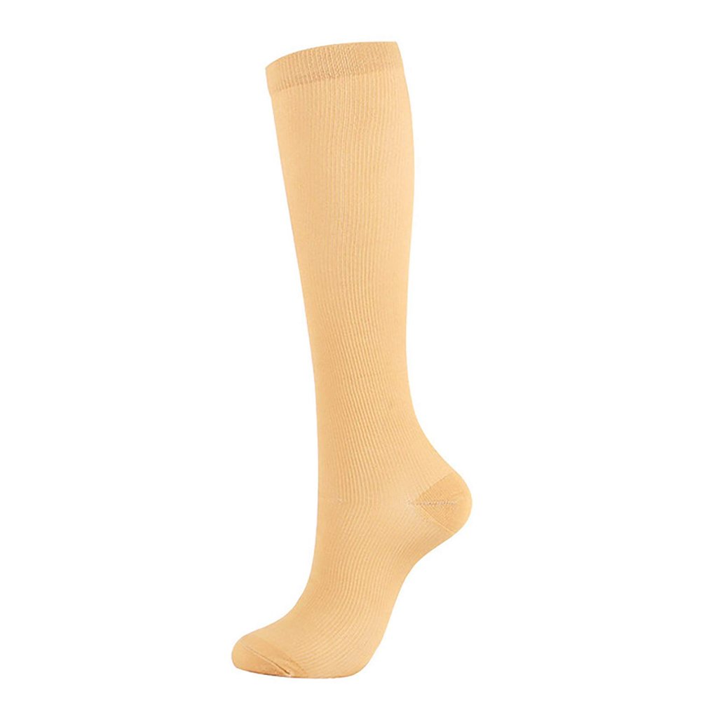 TTAO Women Men Compression Socks Sport Knee High Stockings For Circulation Running Medical and Cycling Nude S