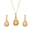 Ethiopian Fashion Pendant Necklaces Earrings Arab Gold Color African Women Jewelry Set view 1