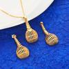 Ethiopian Fashion Pendant Necklaces Earrings Arab Gold Color African Women Jewelry Set view 2