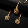 Ethiopian Fashion Pendant Necklaces Earrings Arab Gold Color African Women Jewelry Set view 3