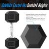 Balelinko Hex Dumbbells Free Weights Set with Metal Handles Rubber Encased Solid Cast Iron Hex Dumbbell in Single, 25 LBS view 2