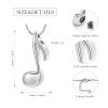 Hearbeingt Music Note Cremation Jewelry Necklace Urn Memorial Keepsake Pendant for Ashes with Funnel Fill Kit (Silver) view 2
