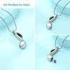 Hearbeingt Music Note Cremation Jewelry Necklace Urn Memorial Keepsake Pendant for Ashes with Funnel Fill Kit (Silver) view 3