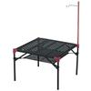 iClimb Extendable Folding Table Large Tabletop Area Ultralight Compact with Hollow Out Tabletop for Camping Backpacking Beach Concert BBQ Party, Three Size (Black - S + Hanger) view 1