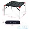 iClimb Extendable Folding Table Large Tabletop Area Ultralight Compact with Hollow Out Tabletop for Camping Backpacking Beach Concert BBQ Party, Three Size (Black - S + Hanger) view 3