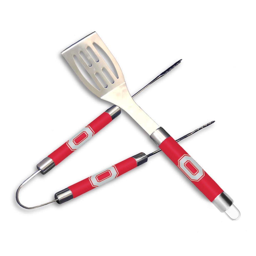 Northwest NCAA Ohio State Buckeyes Unisex-Adult 2-Piece BBQ Utensil Set, One Size, Team Colors
