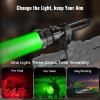 Brinyte T28 LED Zoomable Hunting Light, 3 Color in 1(Red,Green,White) Predator Flashlight with Pressure Switch Mount, IPX6 Waterproof for Hogs Coon Coyote Varmint Hunting view 3