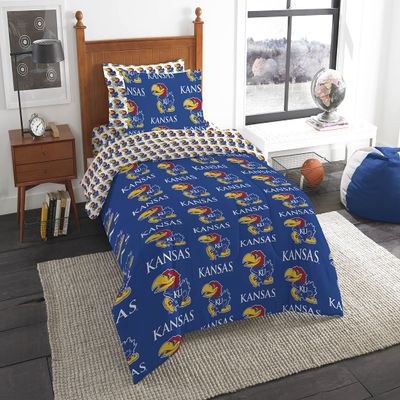 Northwest NCAA Kansas Jayhawks Unisex-Adult Bed in a Bag Set, Full, Rotary