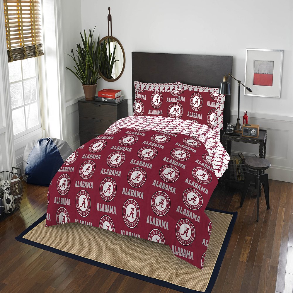 Northwest NCAA Alabama Crimson Tide Unisex-Adult Bed in a Bag Set, Full, Rotary